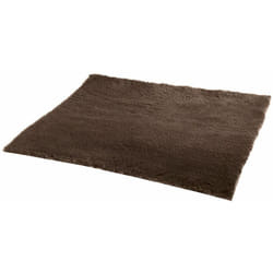 Ferplast PLAZA Tapis en fourrure écologique pour chiens et chats. Variante LARGE - Misure: 91 x 58 cm - Marron