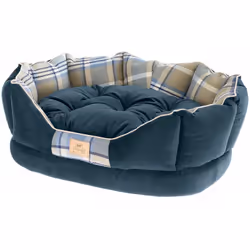 Description générale Le divan pour chiens et chats CHARLES est conçu en tissu écossais de haute qualité, offrant un velours d ...