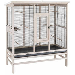 Wilma large Grande volière en bois fsc pour canaris, perruches et oiseaux exotiques. Variante wilma large - Misure: 131.5 x 67 x h 153 cm - - Ferplast