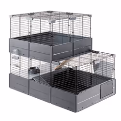 Ferplast Multipla Double, Cage, Cochon d'inde, Rabit, Gris, Métal, Plastique, 1075 mm, 720 mm
