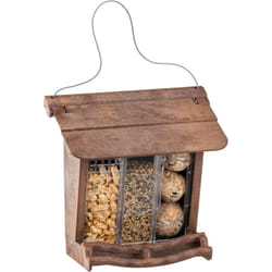 Jok 11 Mangeoire abri pour oiseaux sauvages. Variante jok 11 - Misure: 23.5 x 13 x h 23 cm - Marron - Ferplast