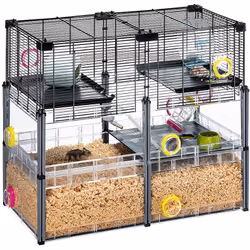 Description générale La Multipla Hamster de Ferplast est une cage modulable, idéale pour hamsters et souris, offrant une solu ...