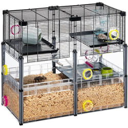 Ferplast - multipla hamster crystal Cage pour hamsters et souris modulable. Accessoires inclus.. Variante multipla hamster crystal - Misure: 72.5 x