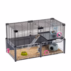 Description générale La cage pour hamsters et souris Multipla Hamster de Ferplast est conçue pour s'adapter à tous les besoin ...