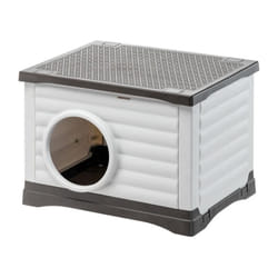Niche - FERPLAST - PETVILLA 60 - 54 x 43 x 38,5 cm - Blanc / Gris