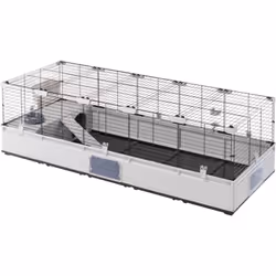 La cage Modular de Ferplast est le choix idéal pour héberger des lapins et des cochons d'Inde, offrant un habitat spacieux, c ...