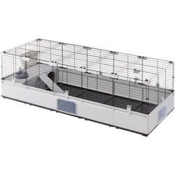 Ferplast - modular 4 Cage modulaire et extensible Modular 4 pour lapins et cochons d'Inde, en plastique et métal, complète avec accessoires tels que