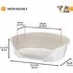 Panier-Corbeille SIESTA DELUXE Taille 4 - 615*45*215 cm - Gris clair -FERPLAST