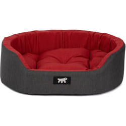 Dandy colours Lit d'intérieur pour chien et chat, en coton avec coussin amovible dandy. Variante 45 - Misure: 45 x 35 x h 13 cm - Rouge - Ferplast