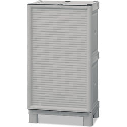 Armoire en polypropylène de hauteur moyenne, l 500 x p 390 x h 920 mm - Gris foncé