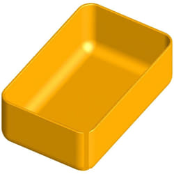 Boîte en polypropylène 90 x 57 h 32 mm pour organiseur en plastique Art Plast de L372 x P314 x H40 mm - Noir jaune