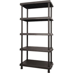Tagère à 5 niveaux en polypropylène l 820 x p 400 x h 1 645 mm. - Gris foncé