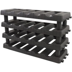 Kit pour ajouter 2 étagères en plastique au casier à vin et à ses colonnes : l 715 x p 220 x h 245 mm. - Gris foncé
