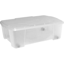 Protège-matelas-boîte transparente avec couvercle transparent - Gris foncé