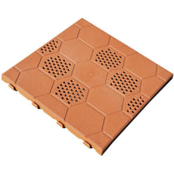 Terre ou jardin en terrasse de 39x39x2,5 cm. 0,15 m² Collection facile de surface - Terracota - Terre cuite