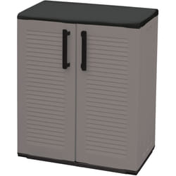 Half-Height Closet en polypropylène, avec acier réglable et charnières chauves - Grey