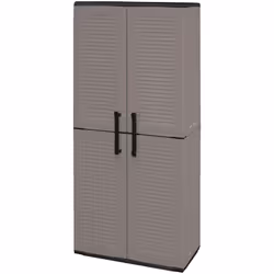 Porta Broom Armoire en polypropylène, avec charnières en acier et étagères réglables L'étagère supérieure couvre les bords de ...