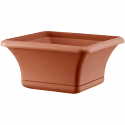 Une conception élégante de pot carré, avec des bords de crescendo, comme scénario pour vos plantes. Pot carré de 30 cm avec s ...
