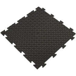 Dalle de garage pvc Clipsable 50x50 cm Sol Antidérapant - Revêtement de sol Noir Garage, Atelier P50CR Art Plast