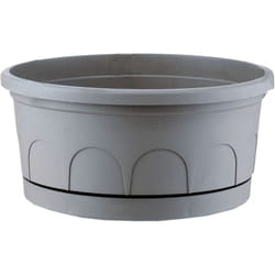 Artplast - Art Plast Leader Pot de Fleurs avec Soucoupe Anthracite ø 25 cm - Anthracite