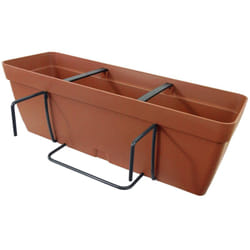 Artplast - Jardinier de 50 cm avec équipe de fixation carrée - Terre cuite