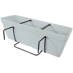 Artplast - Jardinier de 50 cm avec équipe de fixation carrée - Blanc