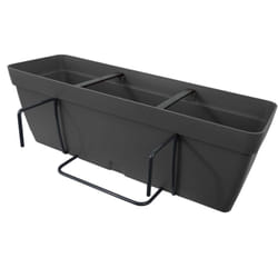 Artplast - Jardinier de 50 cm avec équipe de fixation carrée - Anthracite