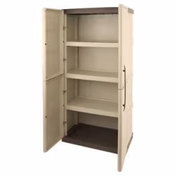 Art Plast S71/TPT, Beige, 3 étagères, Colonne, Accessoires ménagers, 2 portes(s), Plastique