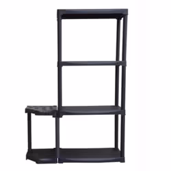 L'étagère de rangement 4 niveaux avec porte-balai Art Plast est la solution idéale pour organiser efficacement votre espace. ...