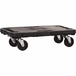 Plateforme de roues, en polypropylène 480x290x H 40 mm, assemblage 480x290x H 125 mm, avec un système d'attelage pour agrandi ...
