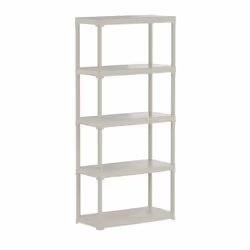 Étagère de rangement 5 niveaux 80x40x176 cm - Etagère Beige Polypropylène résistant Charge 150 kg Anti-humidité Art Plast