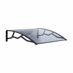 Auvent de Porte dEntrée 100 x 120 cm - Polycarbonate Alvéolé Anti UV Marquise Extérieure - Protection Intempéries Art Plast