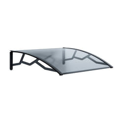Auvent de Porte dEntrée 100 x 120 cm - Polycarbonate Alvéolé Anti UV Marquise Extérieure - Protection Intempéries Art Plast