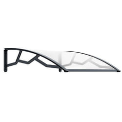 Auvent de Porte dEntrée et fenêtre 100 x 100 cm - Polycarbonate Anti UV Marquise Extérieure Bras Polypropylène Art Plast