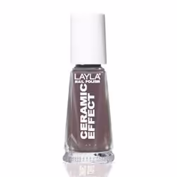 Layla Cosmetics Smalto Layla Ceramic Effect, 10 ml, Marron, Elegant Mud, Coloration, Gloss, Bouteille