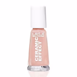 Layla Cosmetics Smalto Layla Ceramic Effect, 10 ml, Beige, Ballet shoes, Coloration, Colle pailletée, Bouteille