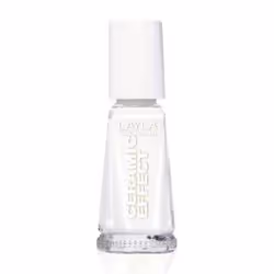 Layla Cosmetics Smalto Layla Ceramic Effect, 10 ml, Blanc, Pure white, Coloration, Gloss, Bouteille