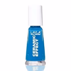 Layla Cosmetics Smalto Layla Ceramic Effect, 10 ml, Bleu, Aquamarine, Coloration, Gloss, Bouteille