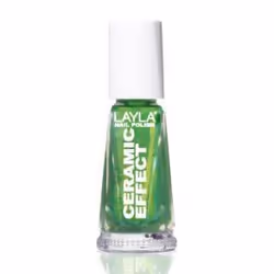 Layla Cosmetics Smalto Layla Ceramic Effect, 10 ml, Vert, Golden Green, Coloration, Gloss, Bouteille