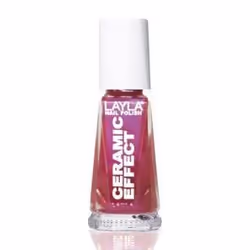 Layla Cosmetics Smalto Layla Ceramic Effect, 10 ml, Rouge, Changing Cherry, Coloration, Colle pailletée, Bouteille