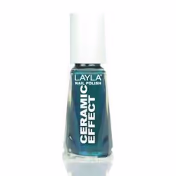 Layla Cosmetics Smalto Layla Ceramic Effect, 10 ml, Vert, Egyptian Night, Coloration, Gloss, Bouteille