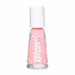 Layla Cosmetics Smalto Layla Ceramic Effect, 10 ml, Beige, Princess Skin, Coloration, Colle pailletée, Bouteille