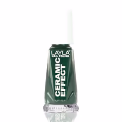 Layla Cosmetics Smalto Layla Ceramic Effect, 10 ml, Vert, Green Fever, Coloration, Gloss, Bouteille
