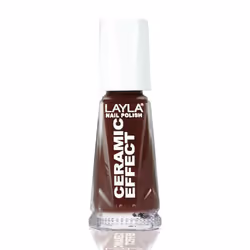 Layla Cosmetics Smalto Layla Ceramic Effect, 10 ml, Rouge, Torrid Red, Coloration, Colle pailletée, Bouteille