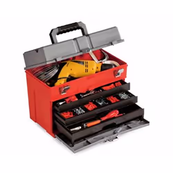 Plano 855, Boîte à outils, Polypropylène, Noir, Gris, Rouge, 440 mm, 250 mm, 330 mm