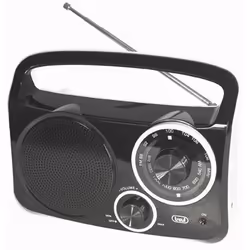 Trevi RA 762, Portable, Analogique, AM, FM, Noir, Rotatif, C