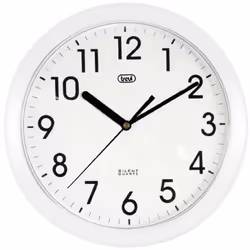 Trevi OM 3301, Mur, Horloge à quartz, Cercle, Blanc, Batterie, AA