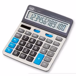 Trevi EC 3780, Bureau, Calculatrice basique, 12 chiffres, Batterie/Solaire, Gris
