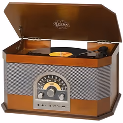 Trevi TT 1040 BT, Argent, Bois, 33,45,78 tr/min, Rotatif, AM, FM, MP3