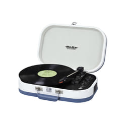 Trevi TT 1020 BT Tourne-disque à entraînement direct Bleu, Blanc Semi-automatique